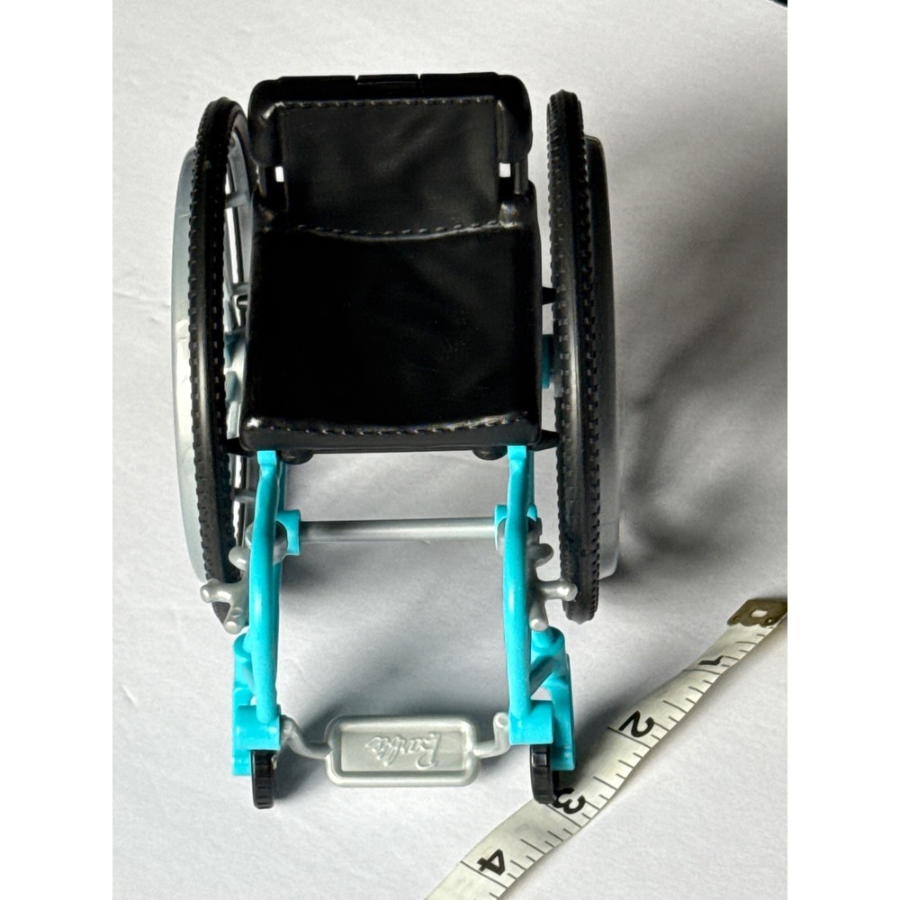 Barbie Doll Wheelchair Accessory Teal Blue Silver‎ Black GGL22 Replacement Toy - Picture 2 of 5